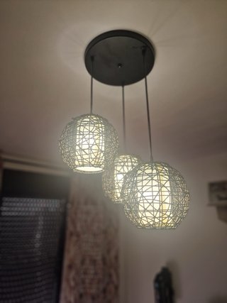 Lampara colgante + lampara de pie