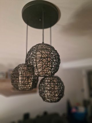 Lampara colgante + lampara de pie
