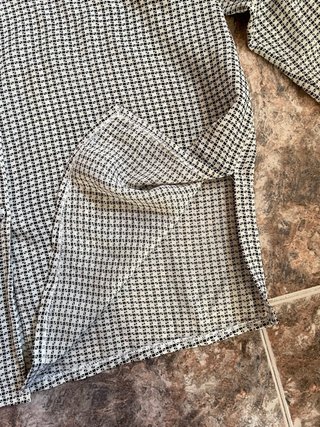 Blusa cuadros blanco y negro talla única