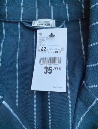 Mono blazer rayas azul marino