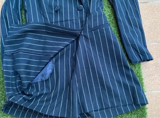 Mono blazer rayas azul marino