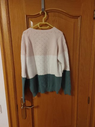 Jersey de chica verde, rosa y blanco
