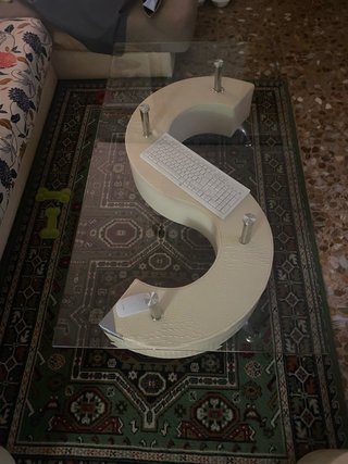 Mesa de centro salón beige,