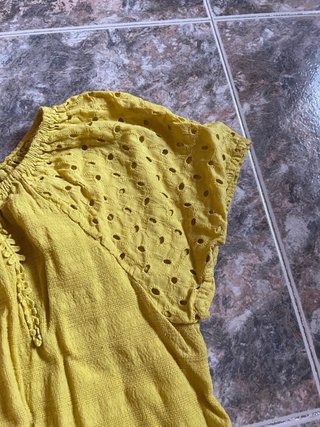 Blusa mostaza manga corta talla XXL