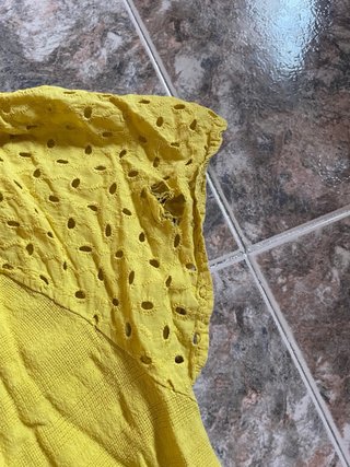 Blusa mostaza manga corta talla XXL