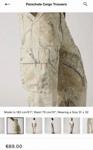 Levi's Parachute Cargos Beige Talla 30-32 nuevo
