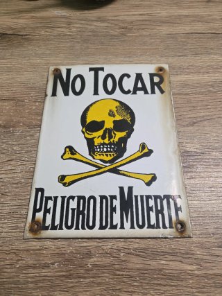 Placa Peligro de Muerte No Tocar