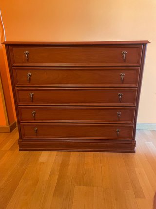Cómoda de madera 5 cajones