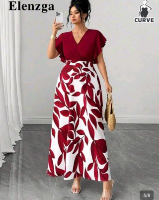 Vestido Largo Estampado NUEVO 3XL