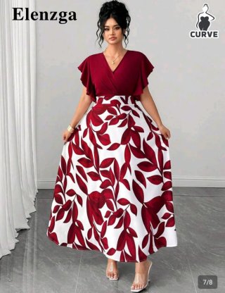 Vestido Largo Estampado NUEVO 3XL