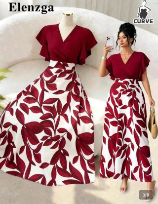Vestido Largo Estampado NUEVO 3XL