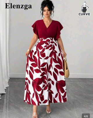 Vestido Largo Estampado NUEVO 3XL