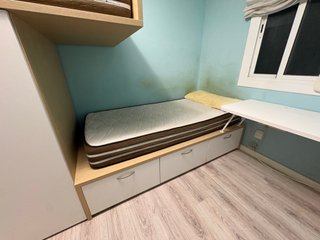 Litera con armario y escritorio integrado