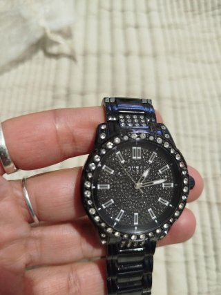 Reloj Guess Mujer Negro y Plateado