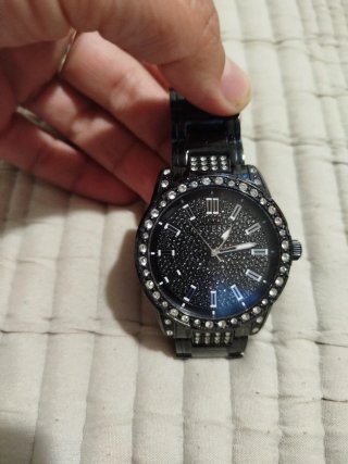 Reloj Guess Mujer Negro y Plateado