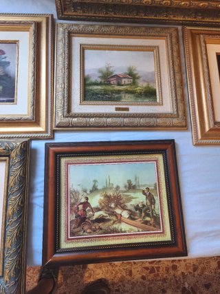 Lote 18 Cuadros Decorativos Marcos Dorados