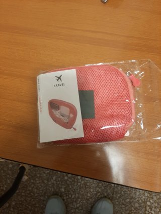 Pochette da viaggio rosa/rosso