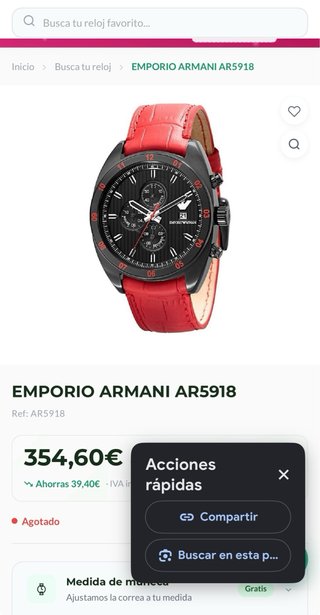Reloj Cronógrafo Emporio Armani AR5918 (Original)