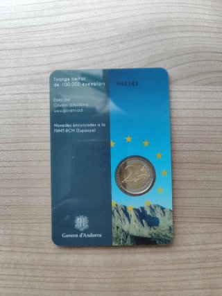 Coincard Andorra 2 euros conmemorativos 2014