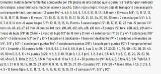 Maletín de Herramientas 215 piezas NUEVO