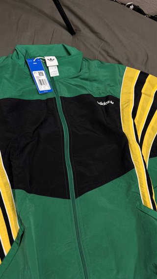Chaqueta Adidas Mujer Talla S Verde y Amarillo