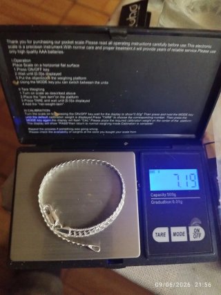 Pulsera y cadena de plata certificada