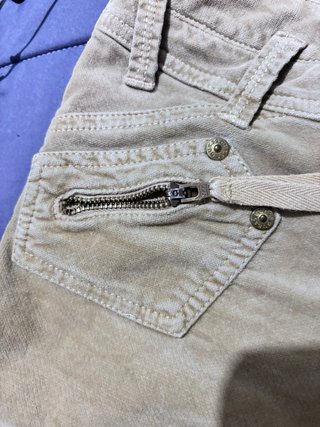 Minigonna Guess Jeans velluto beige Y2K