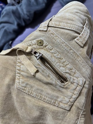 Minigonna Guess Jeans velluto beige Y2K