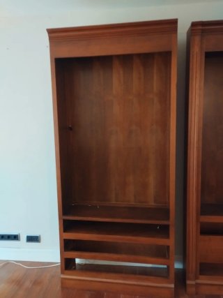 Biblioteca madera maciza cerezo