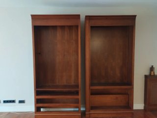 Biblioteca madera maciza cerezo
