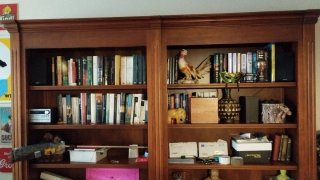 Biblioteca madera maciza cerezo
