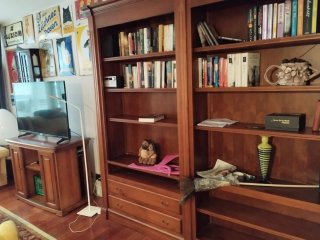 Biblioteca madera maciza cerezo