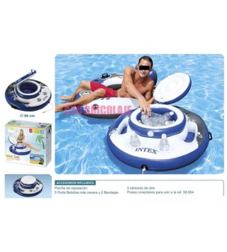Flotador Intex con nevera y portavasos nuevo