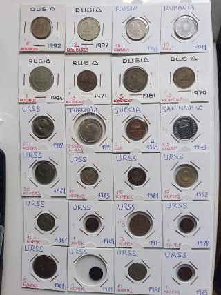 Lote de monedas de diferentes países