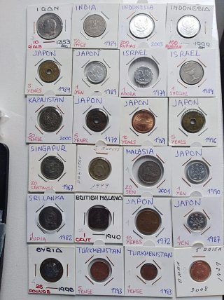 Lote de monedas de diferentes países