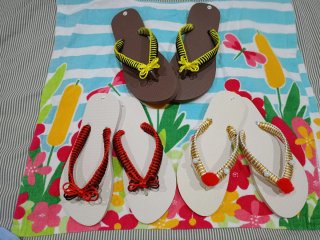 Chanclas  tejidas a mano