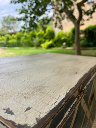 Baúl de madera pintado a mano | Mueble rústico