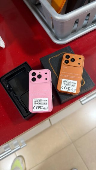Mini Móviles XS18Pro (Naranja y Rosa)