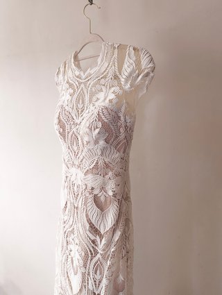 Vestido de Novia Monica Loretti Blanco/Beige