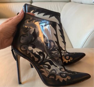 Botines Francesco Russo Transparentes Negros