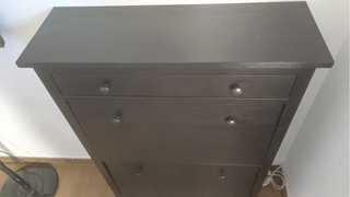 Zapatero Ikea Hemnes Negro