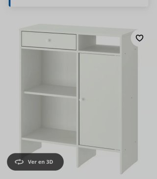 Aparador blanco con cesta y libro