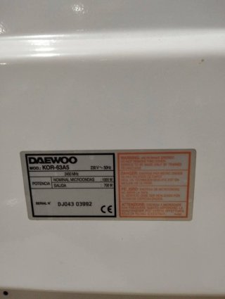 Microondas blanco Daewoo