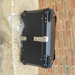 Maleta Moto 65L Baúl Touring Negro/Plata
