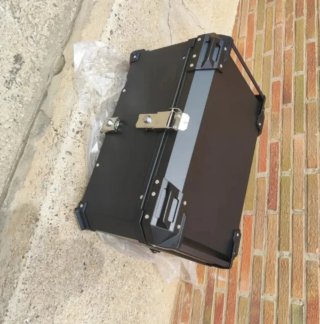 Maleta Moto 65L Baúl Touring Negro/Plata