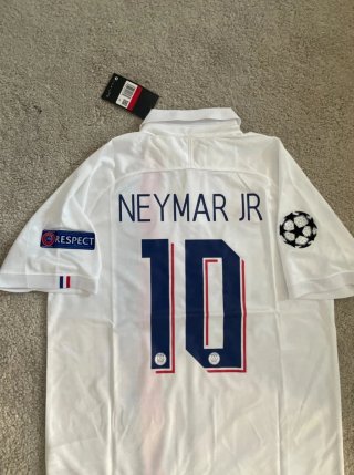 Camiseta Neymar Fútbol  PSG 2020 Nike Blanca Talla