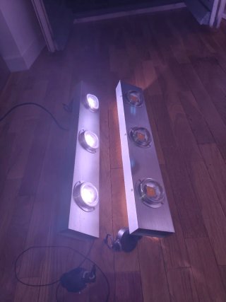 2 Lámparas LED Cultivo 600W.