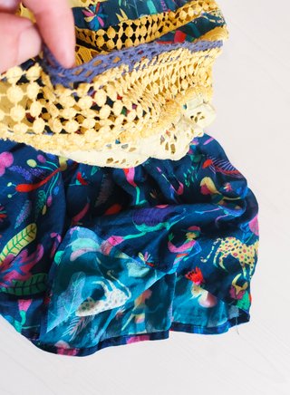 Vestido Celia encaje bordado multicolor