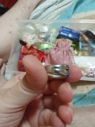 Anillo plata doble fila
