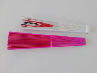 ABANICOS NUEVOS ROSA Y BLANCO